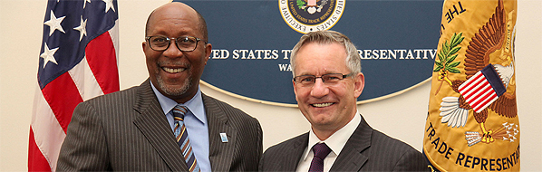 Minister Fast with US Trade Representative Ron Kirk.