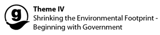 Theme IV: Shrinking the Environment Footprint — Beginning with Government