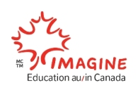 Le logo « Imagine Éducation au/in Canada »