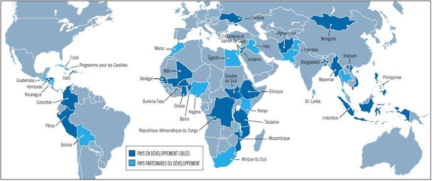 Les pays en développement ciblés et les pays partenaires du développement bilatéraux du Canada