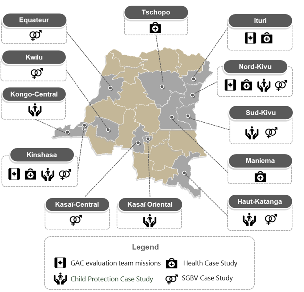 Figure 12: Map of data collection in the DRC.