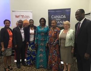 Le haut-commissariat du Canada au Ghana pose lors d'un atelier organisé par l'ambassade sur les femmes dans l'industrie minière.