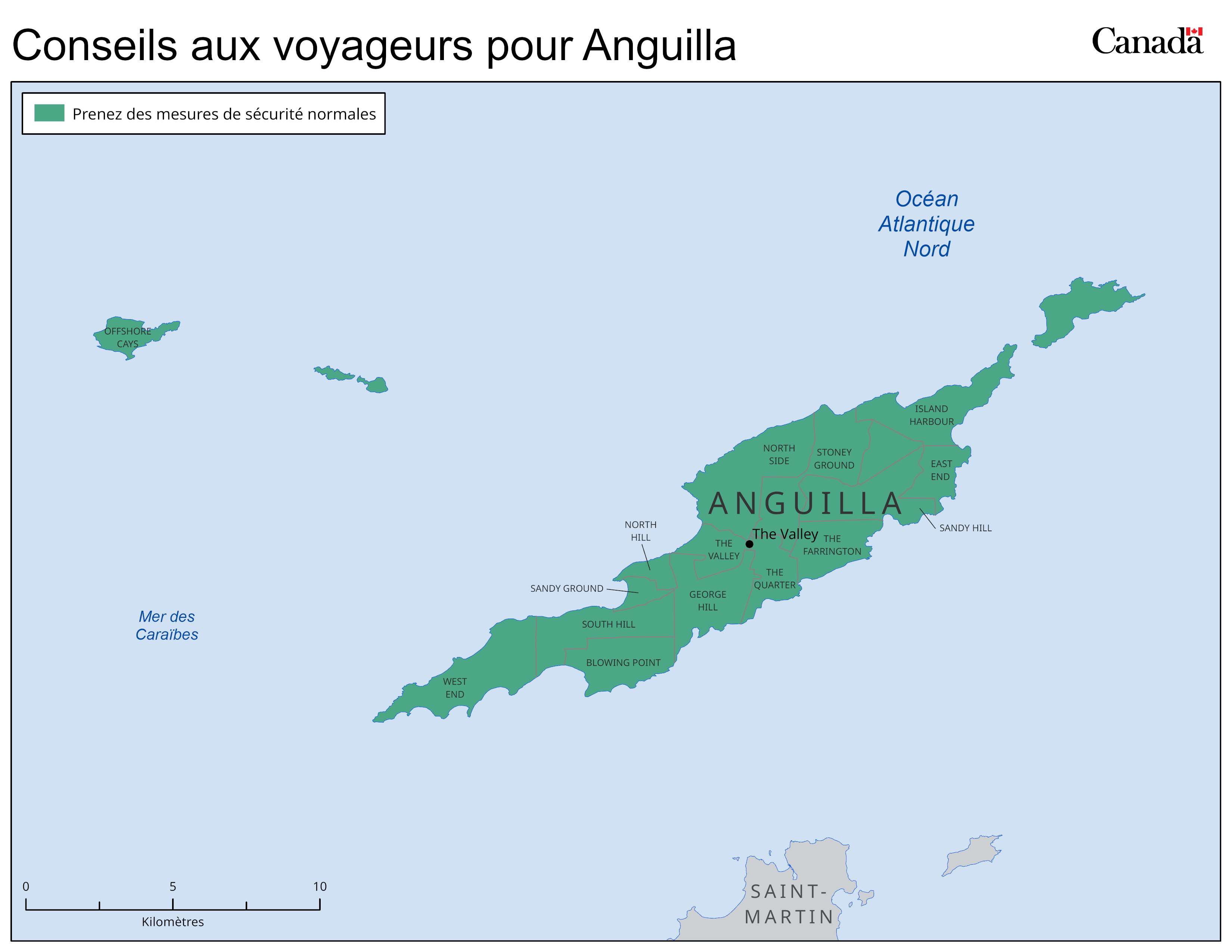 Carte des niveaux de risque