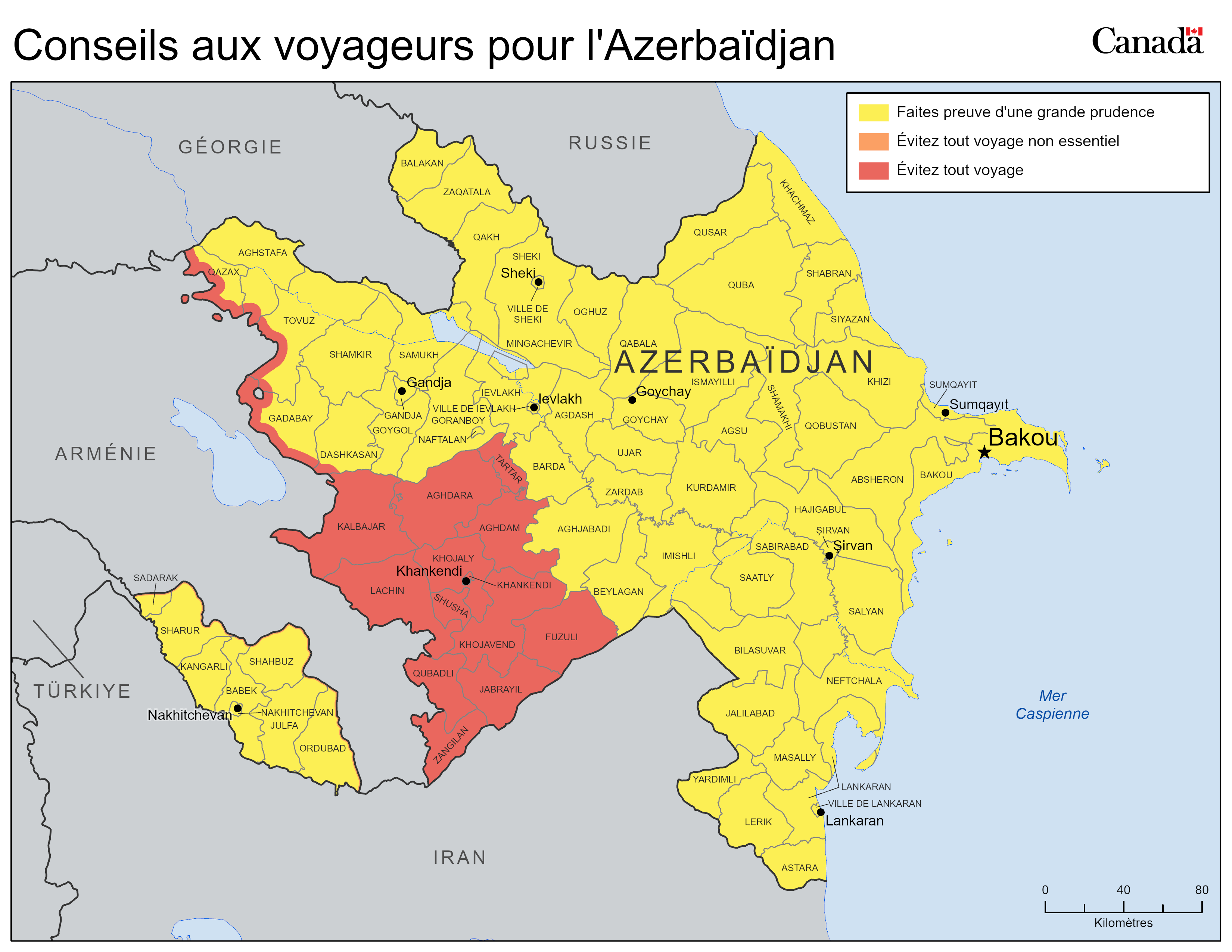 Carte des niveaux de risque