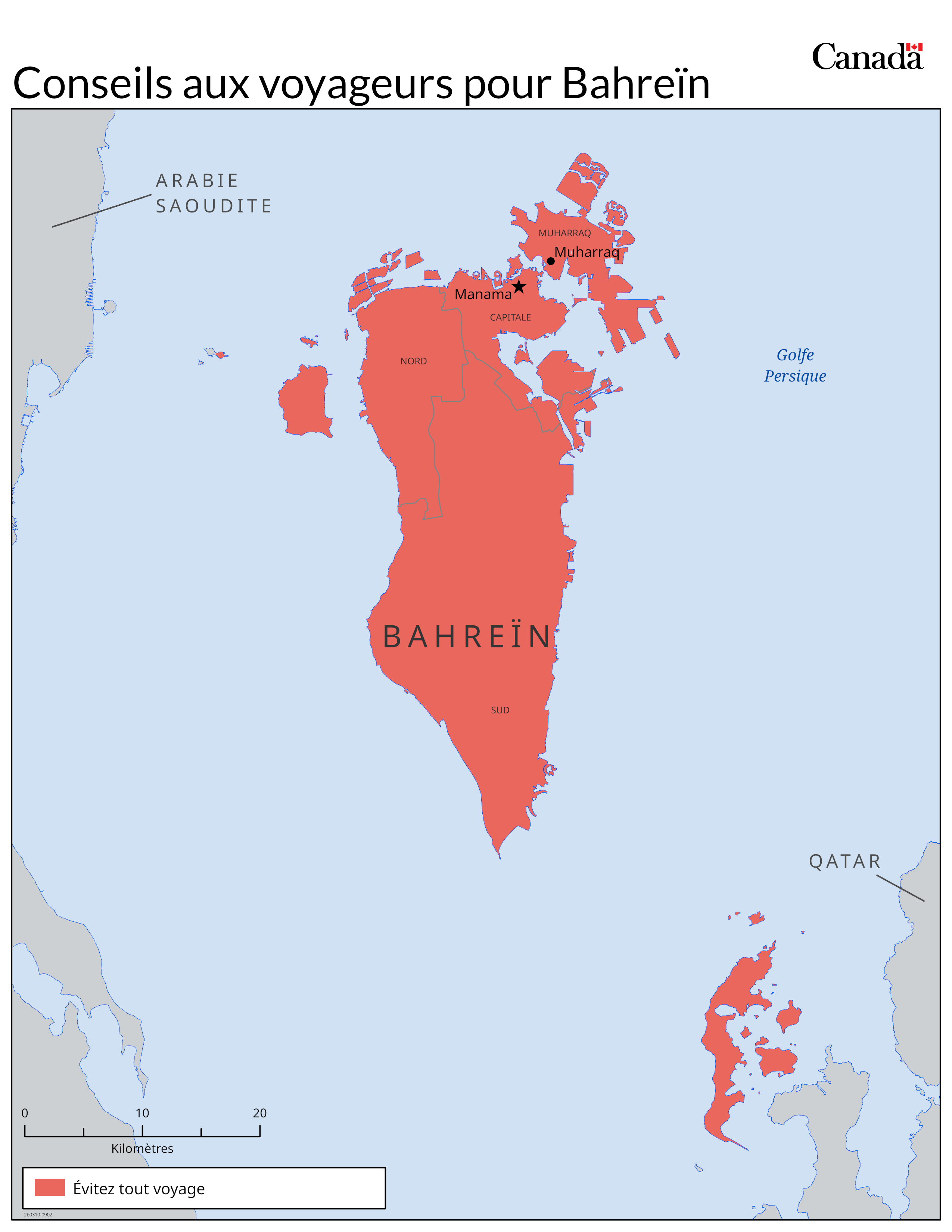 Carte des niveaux de risque