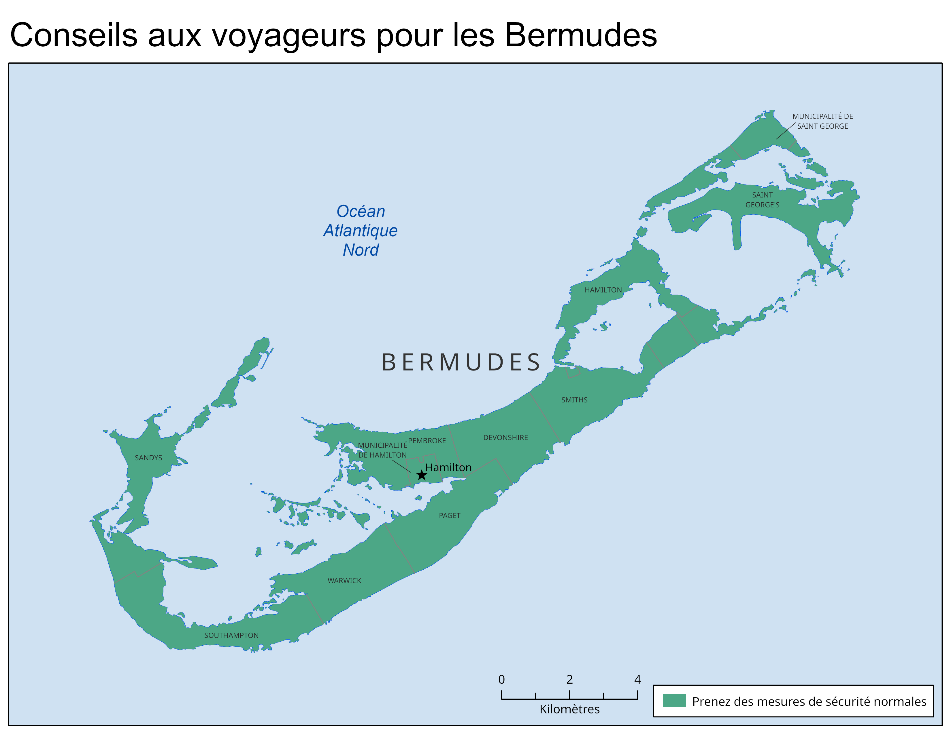 Carte des niveaux de risque