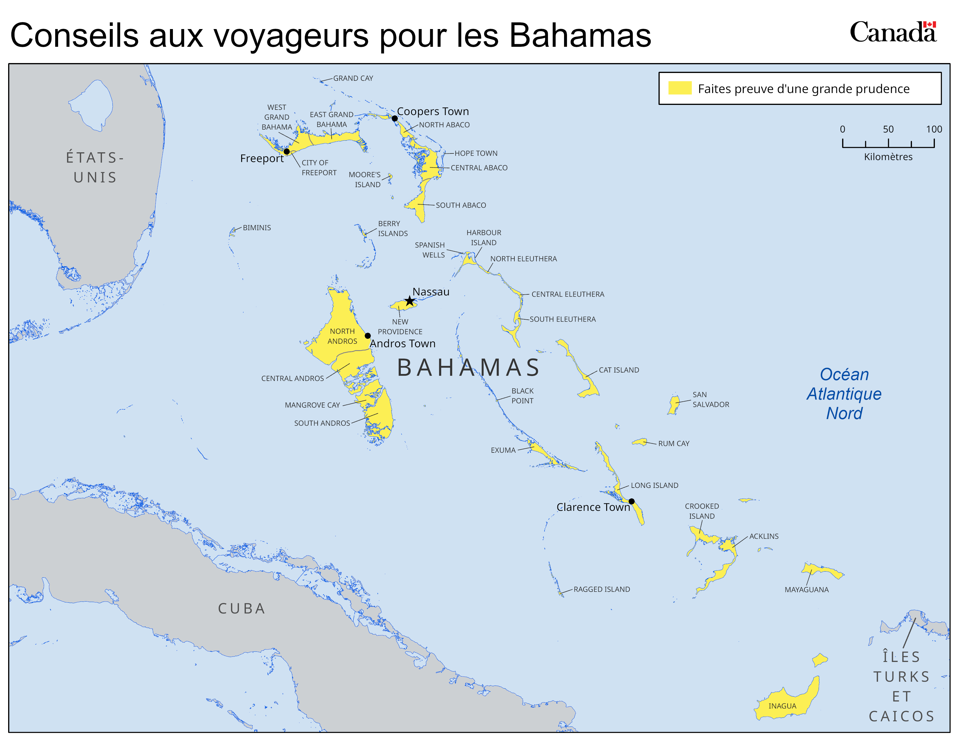 Carte des niveaux de risque