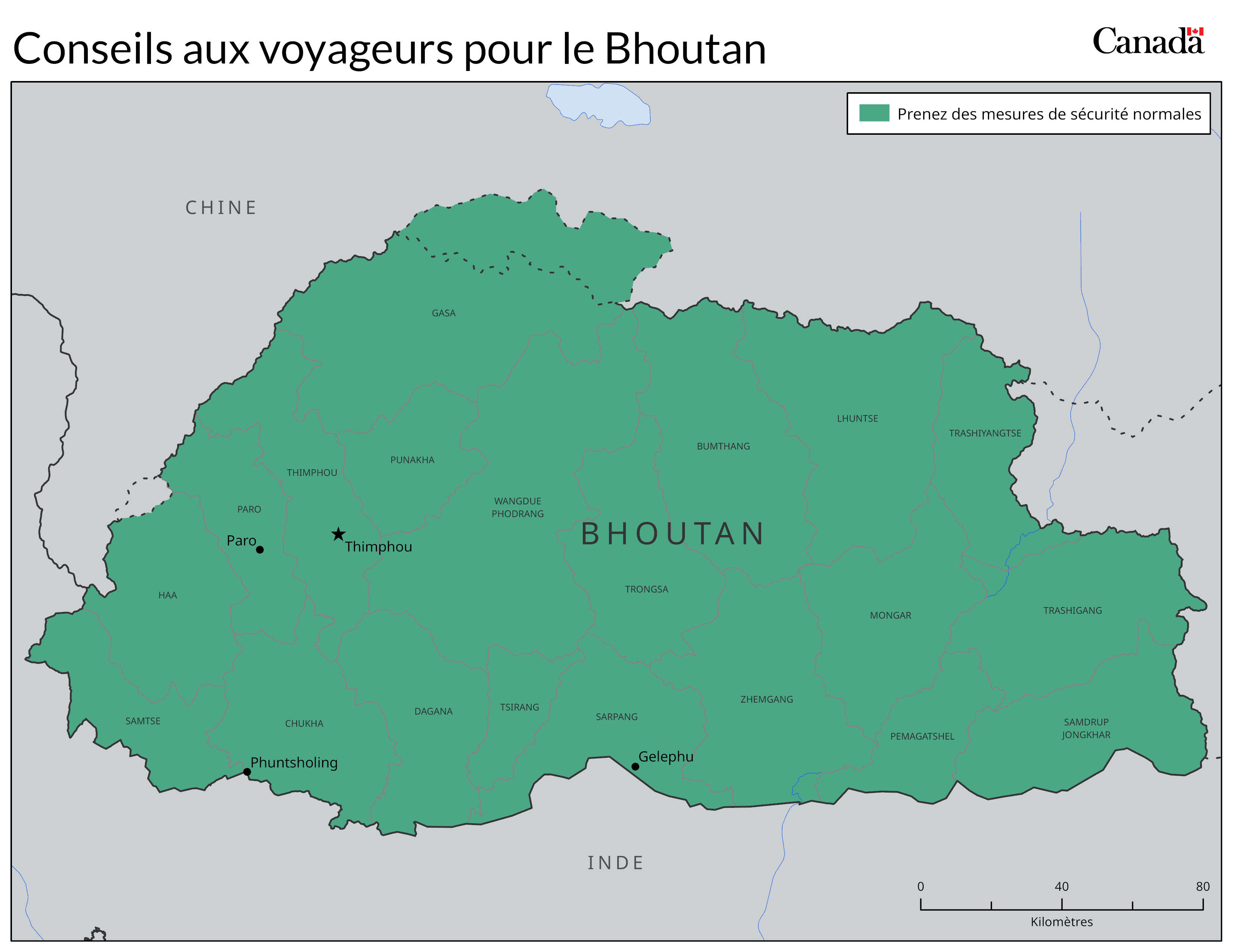 Carte des niveaux de risque