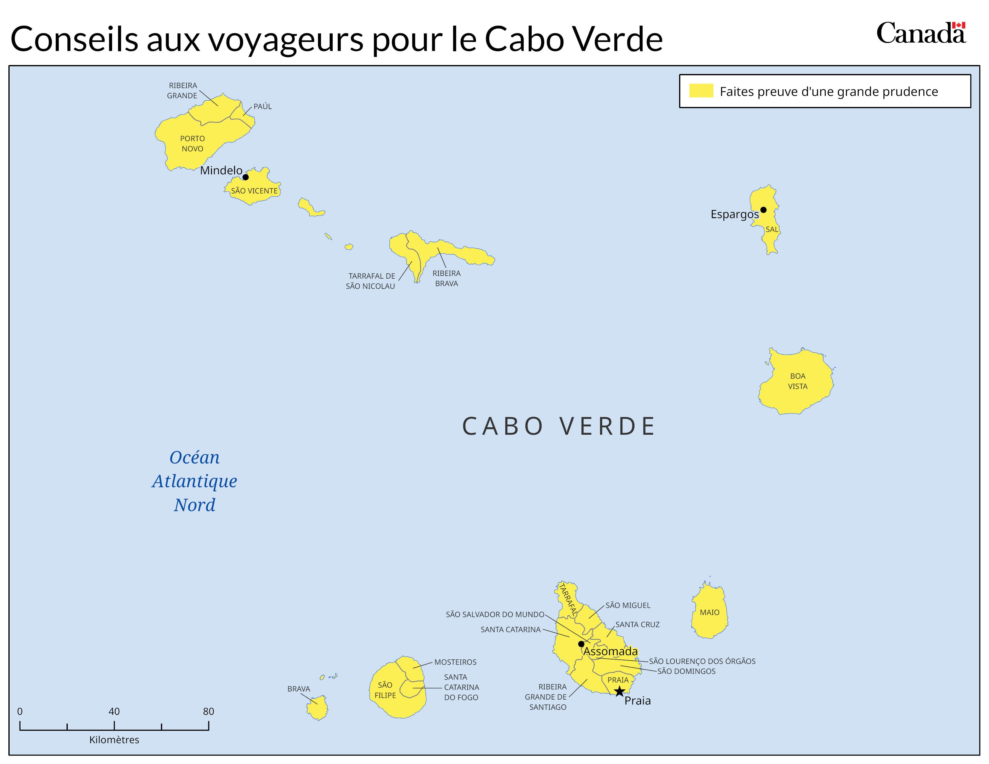 Carte des niveaux de risque