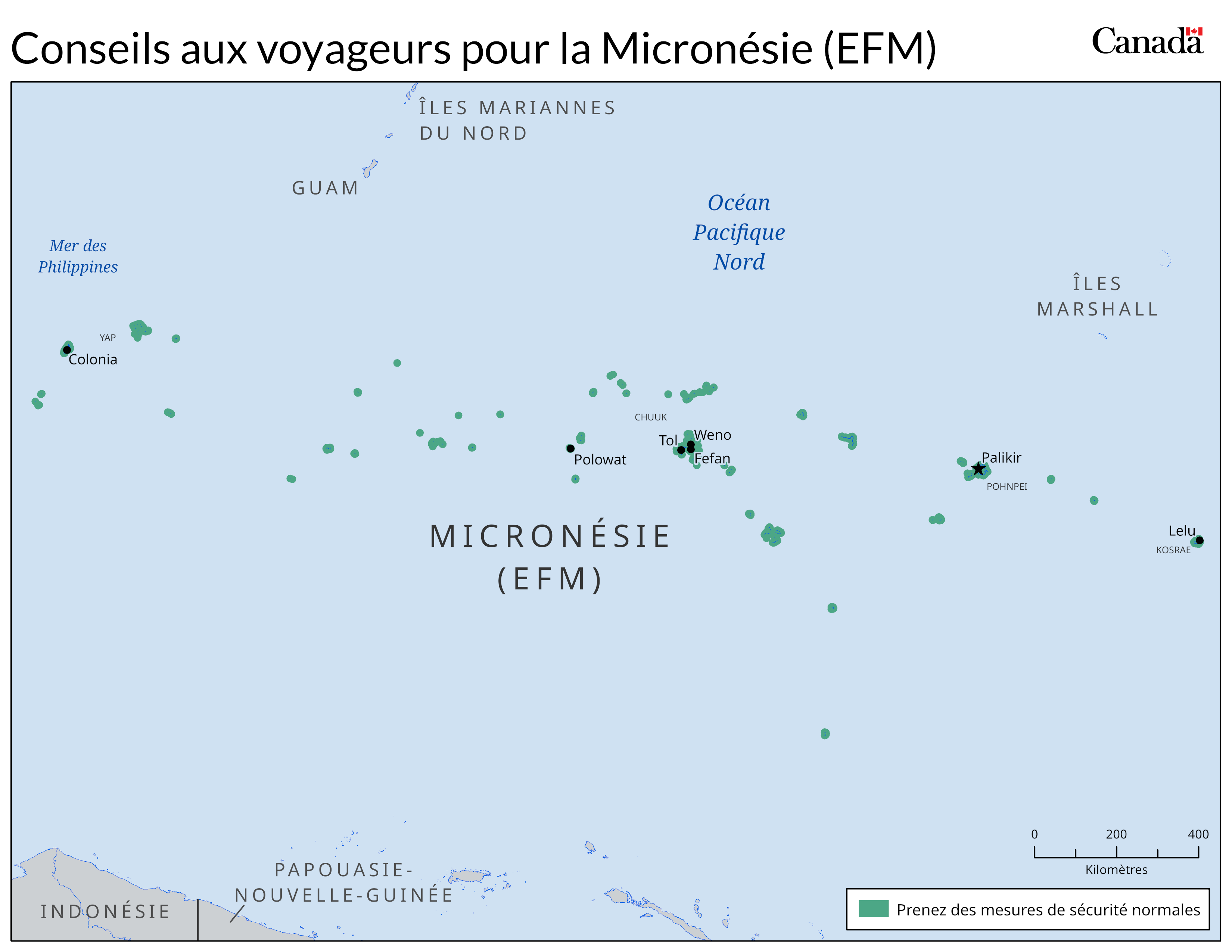 Carte des niveaux de risque