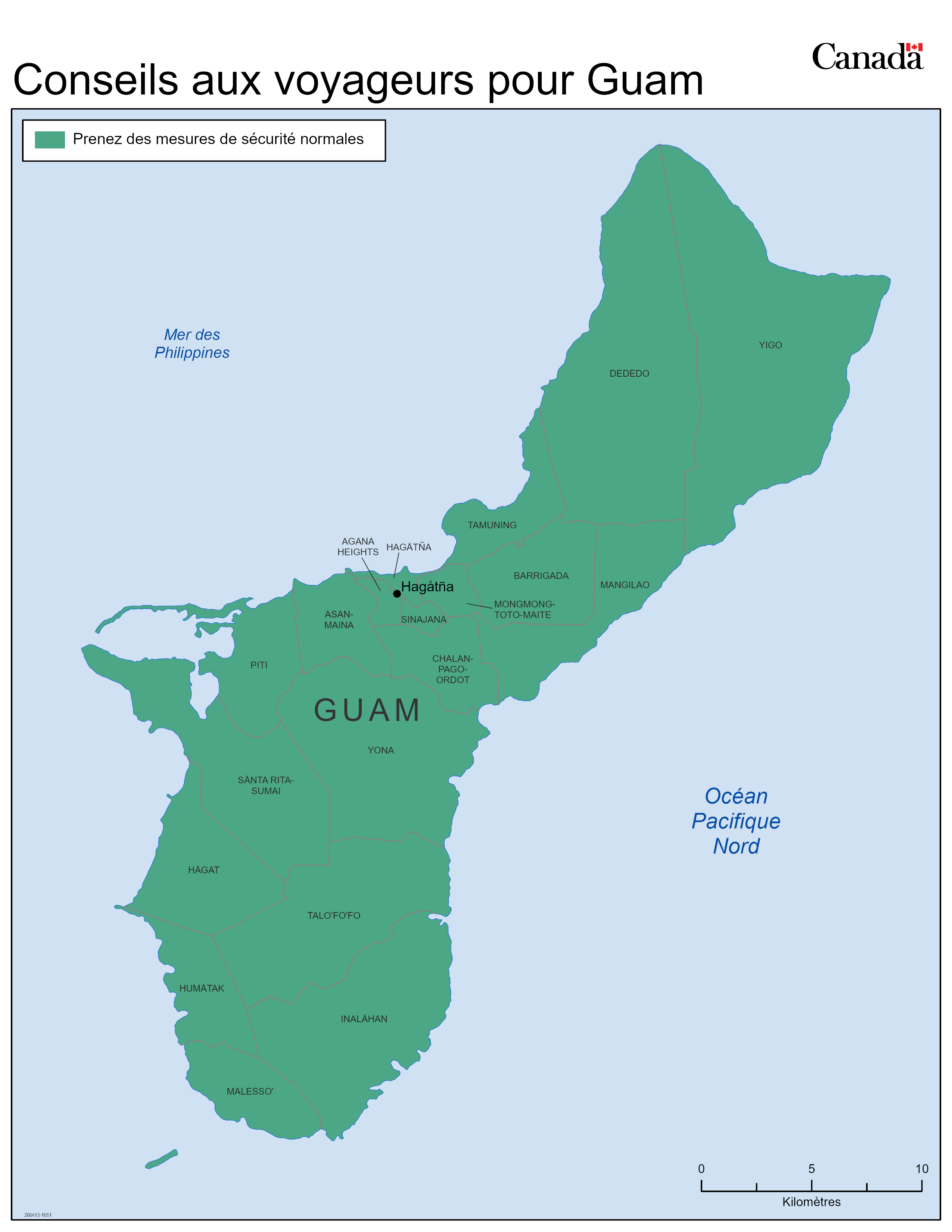 Carte des niveaux de risque