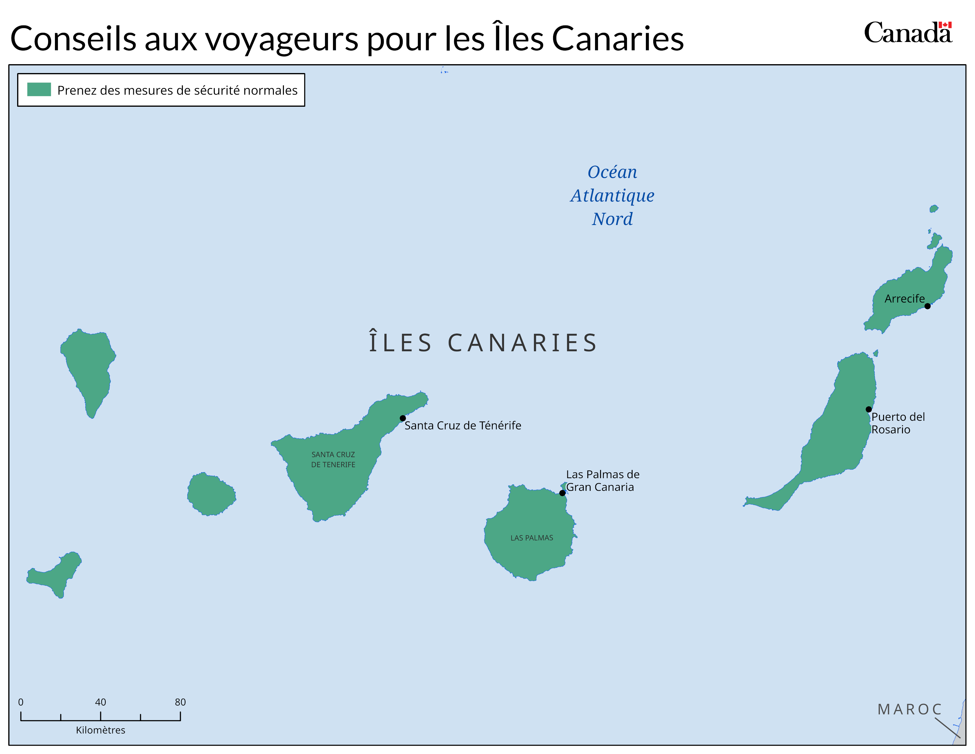Carte des niveaux de risque