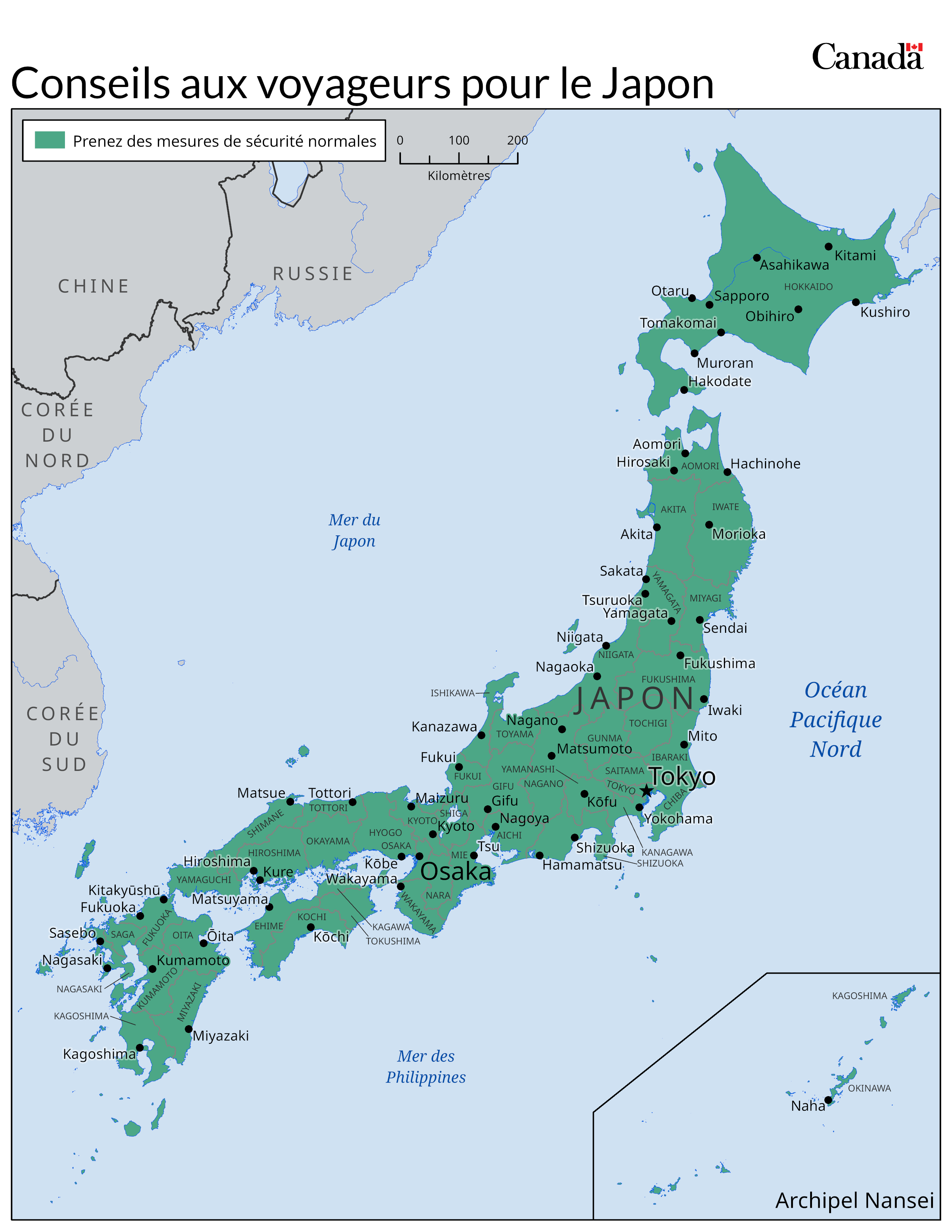 Carte des niveaux de risque