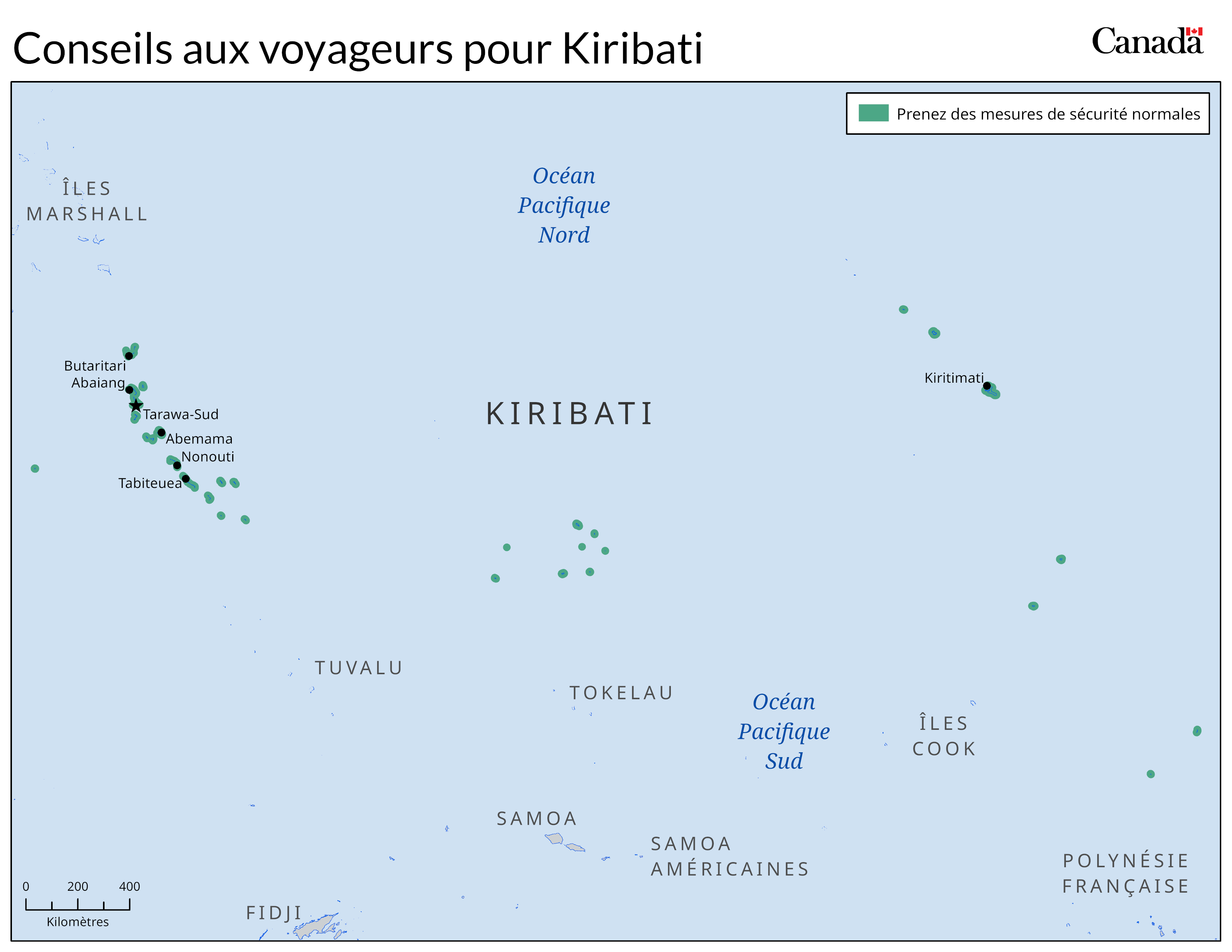 Carte des niveaux de risque