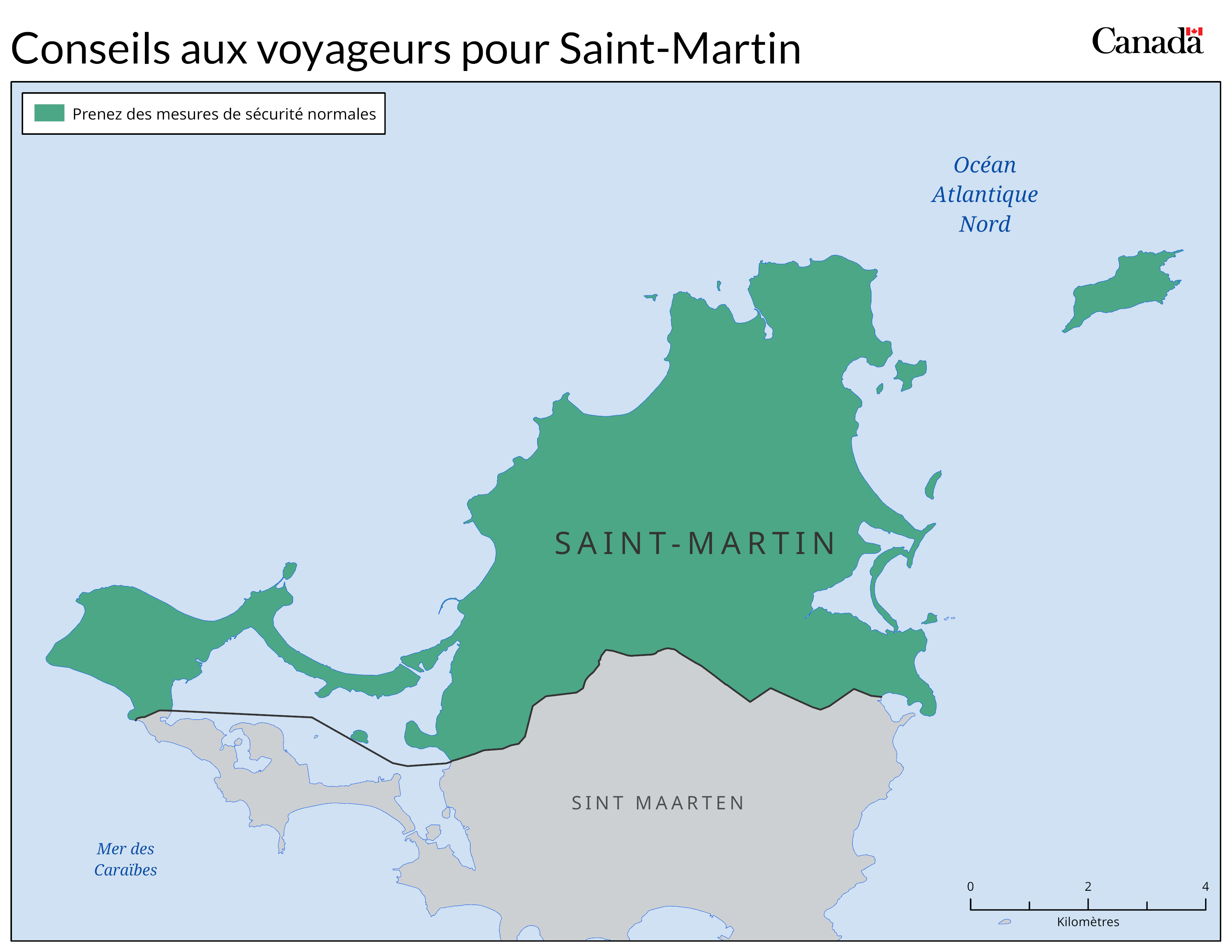 Carte des niveaux de risque