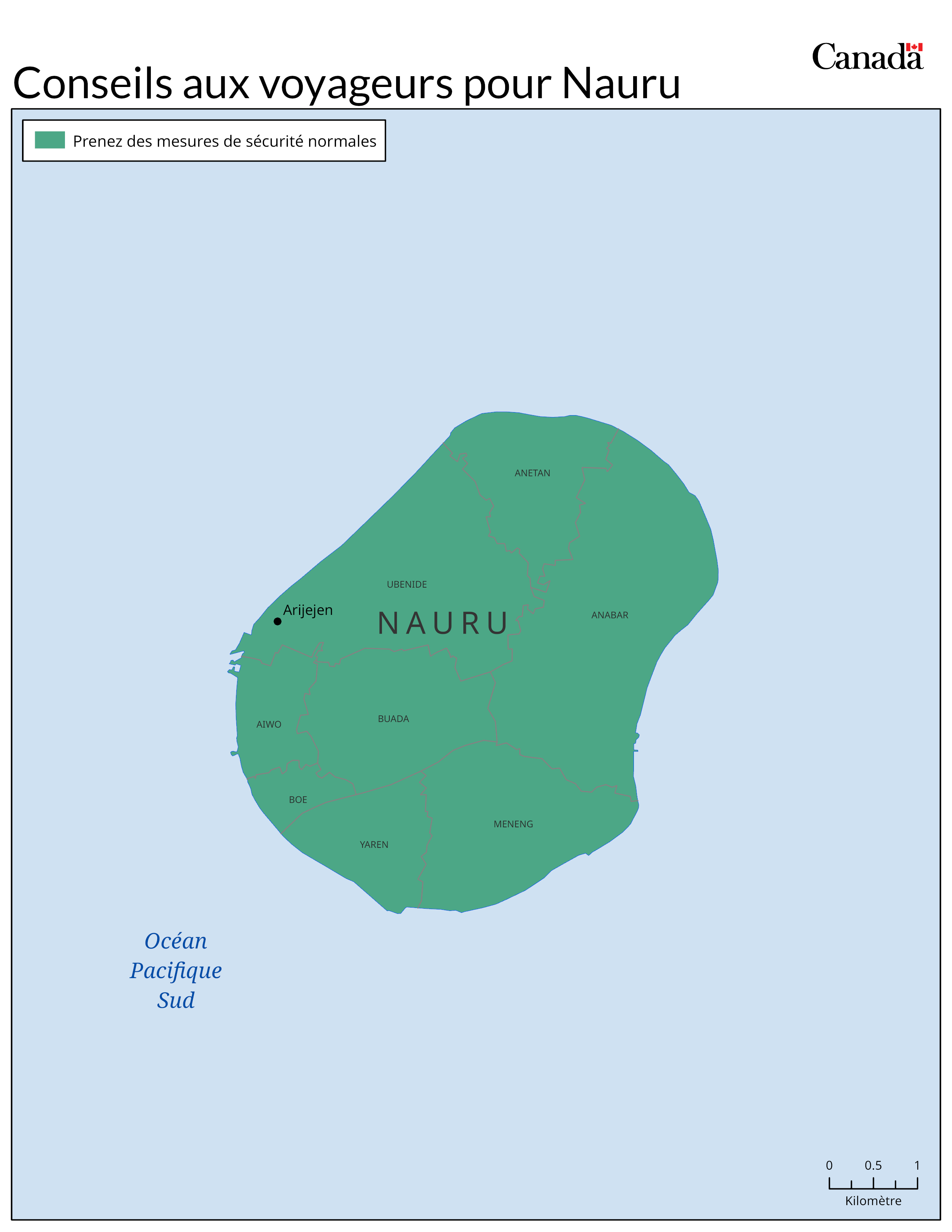 Carte des niveaux de risque