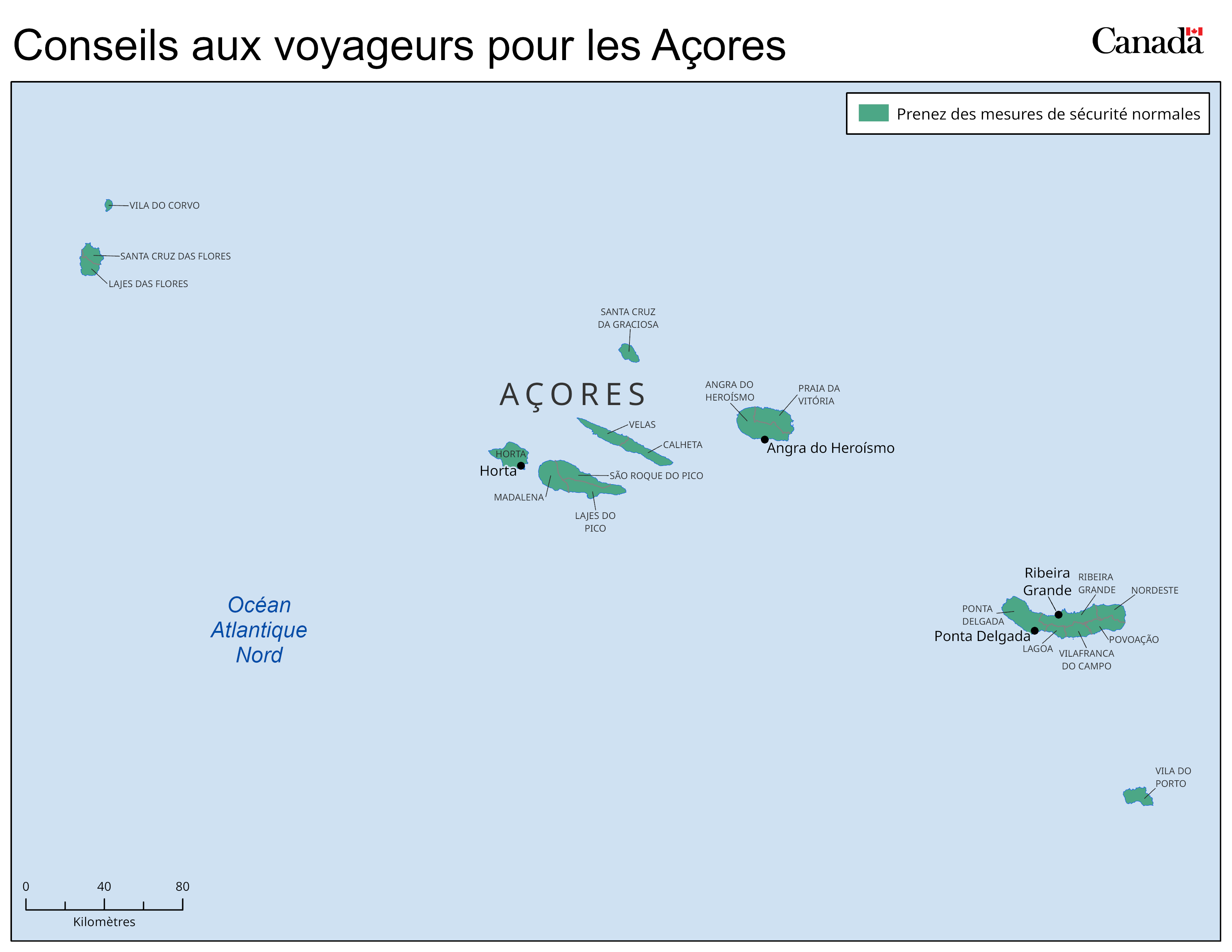 Carte des niveaux de risque