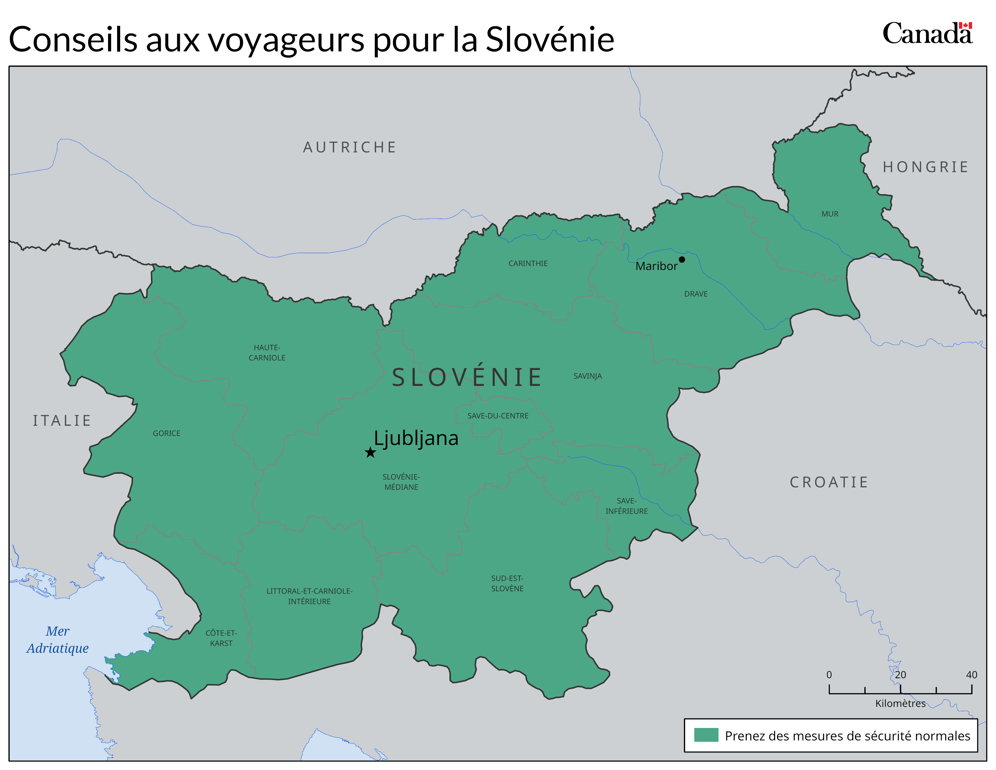 Carte des niveaux de risque