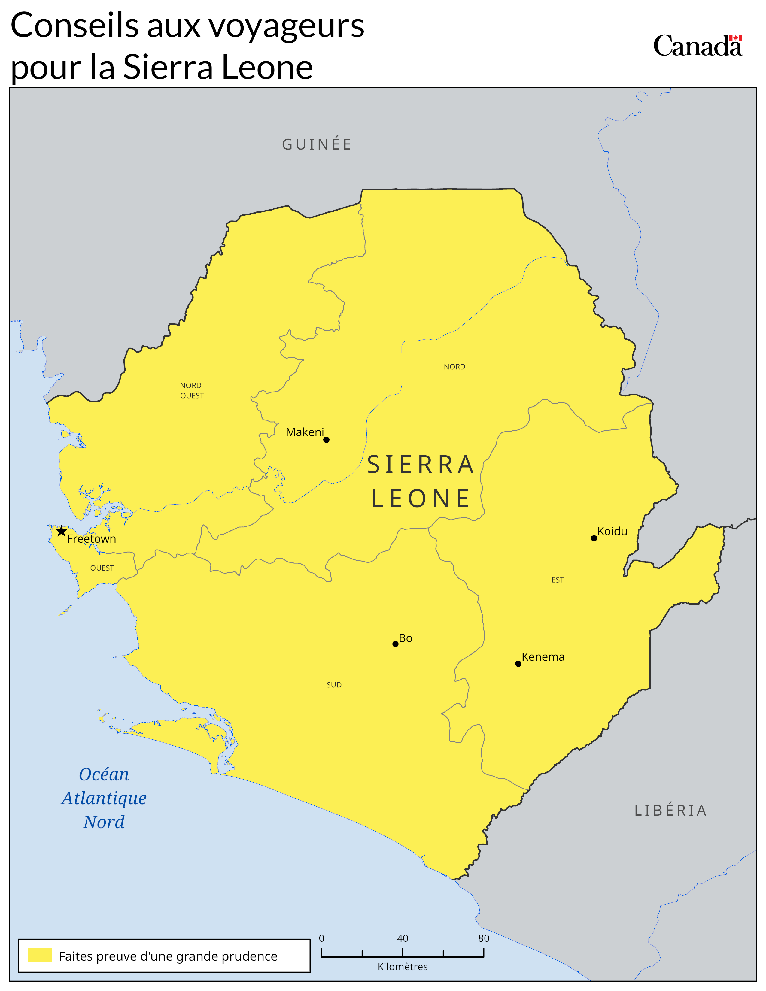 Carte des niveaux de risque