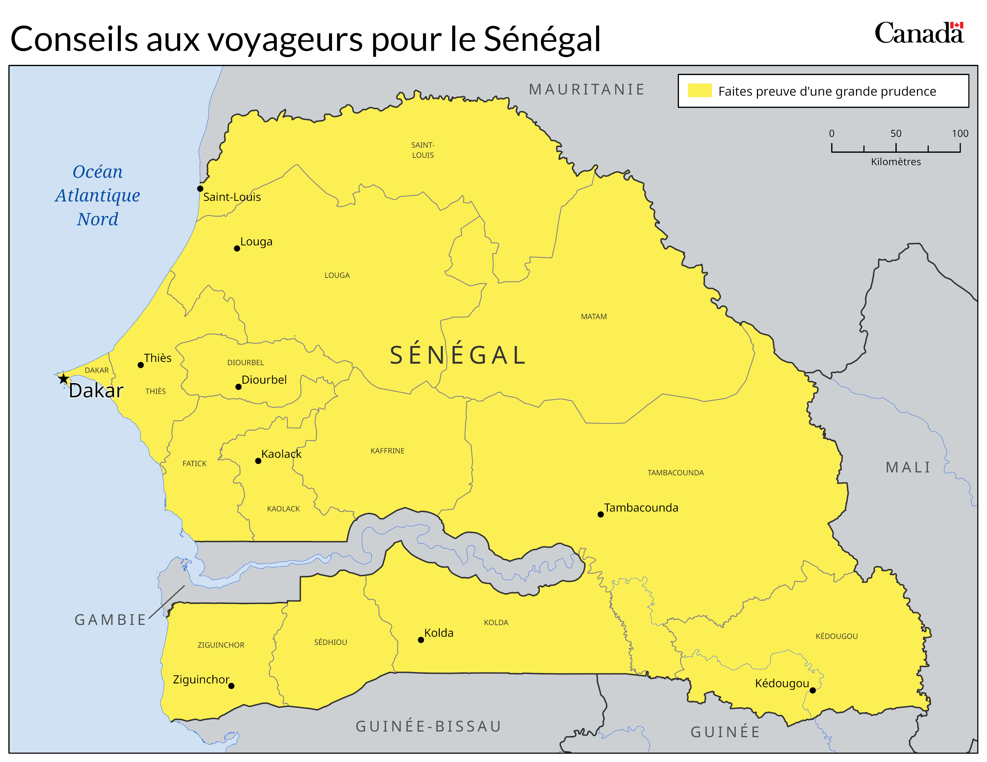 Carte des niveaux de risque