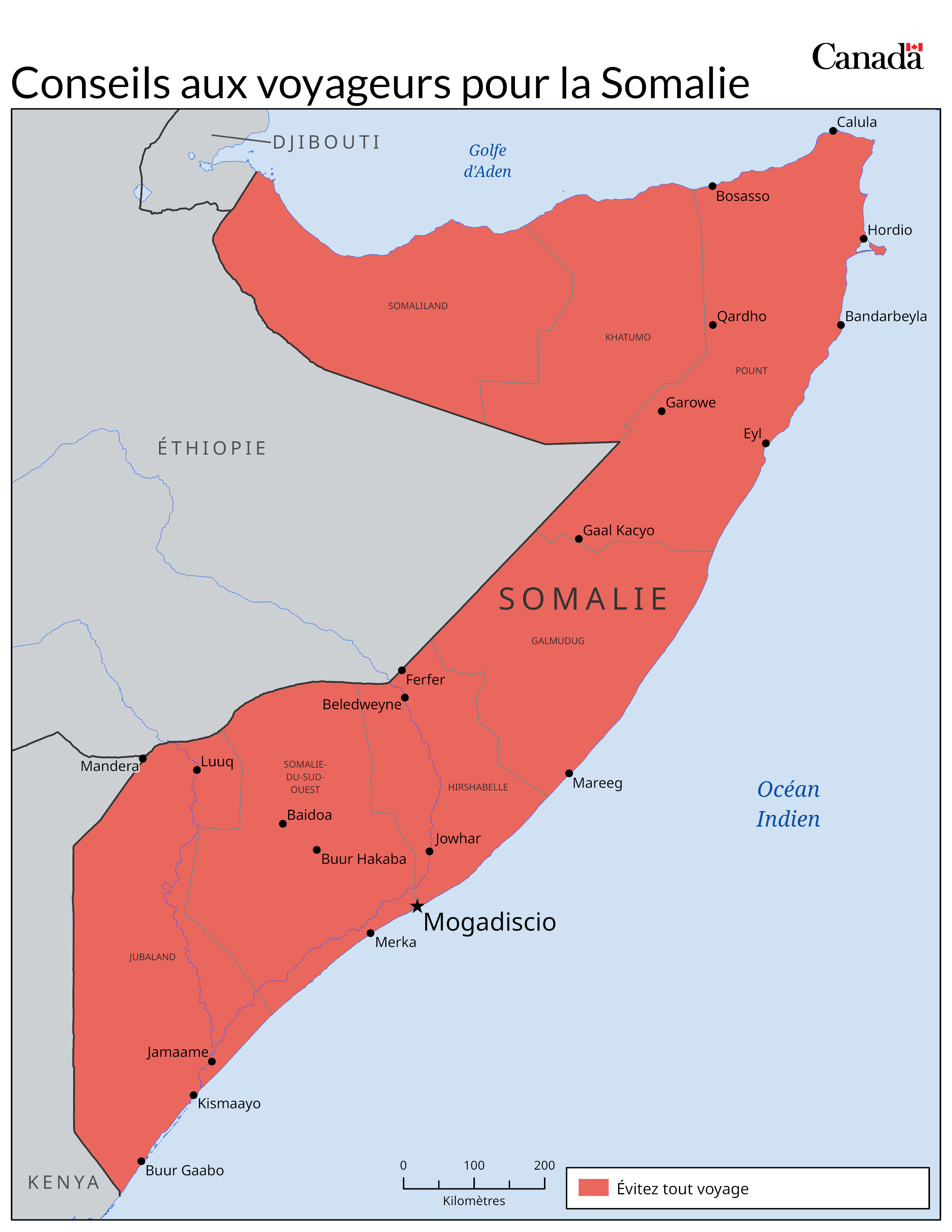 Carte des niveaux de risque