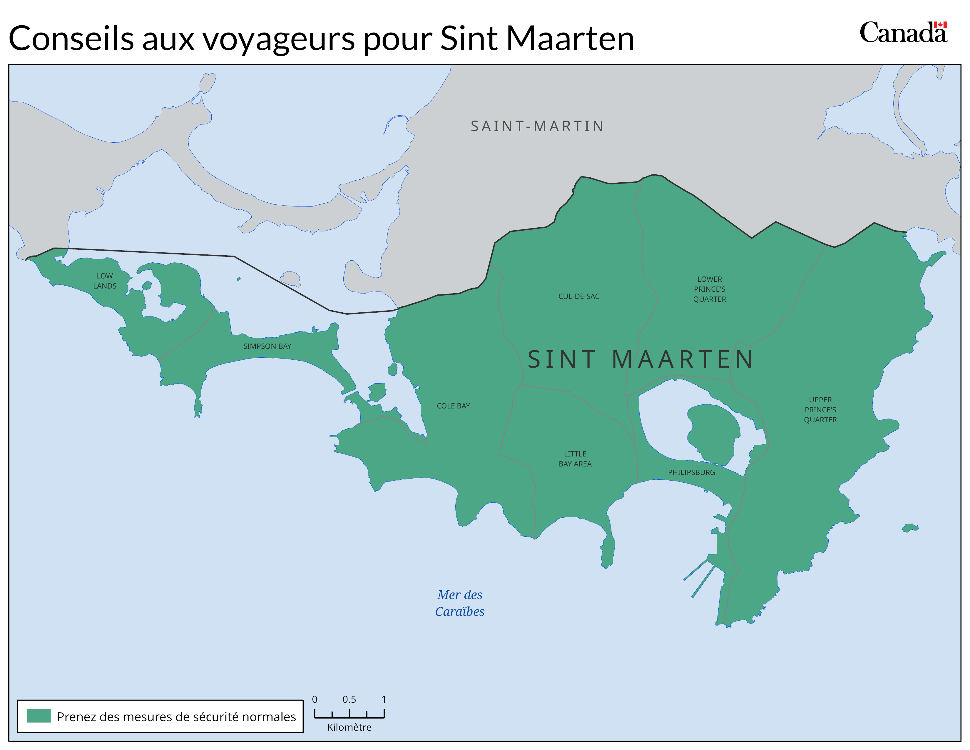 Carte des niveaux de risque