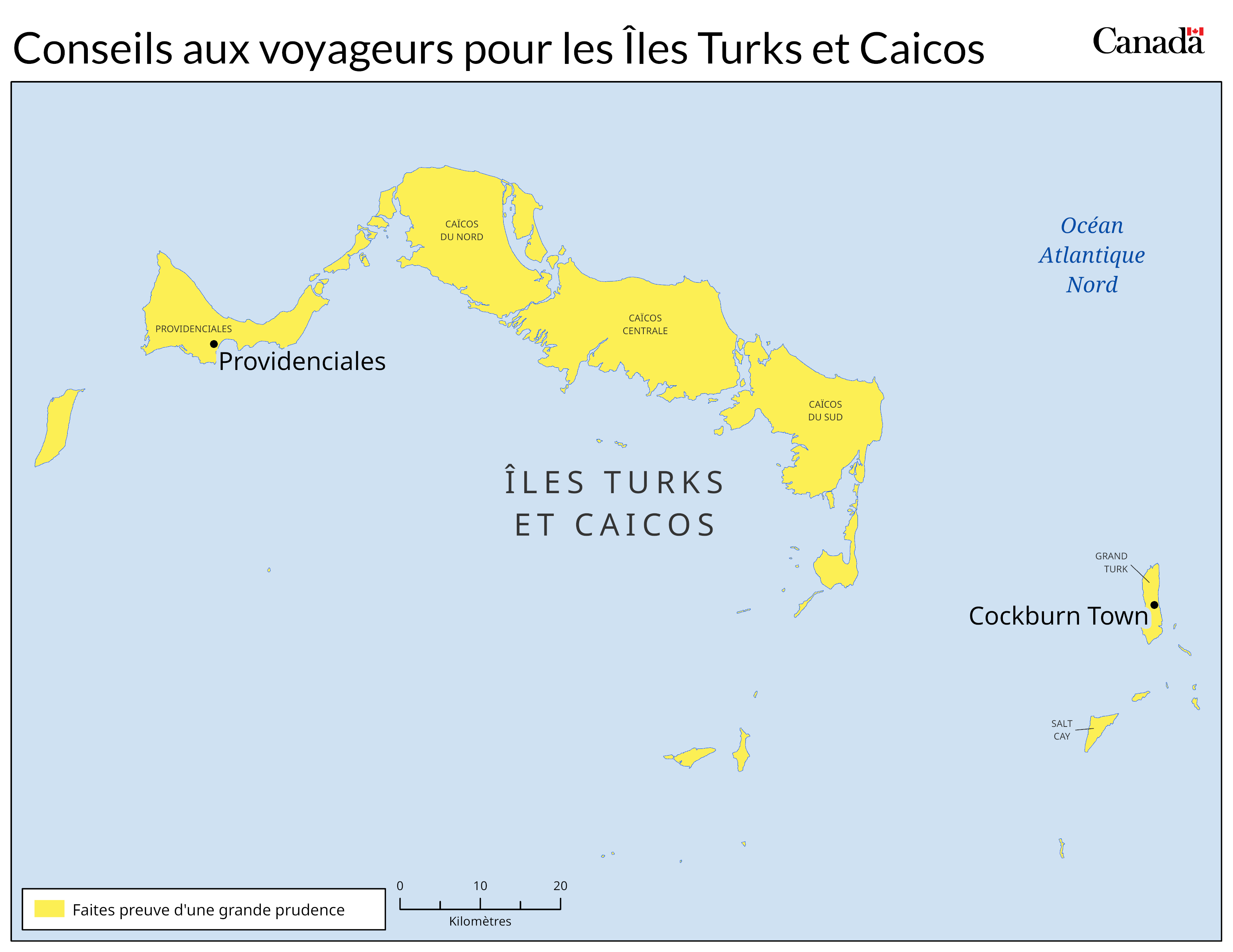 Carte des niveaux de risque