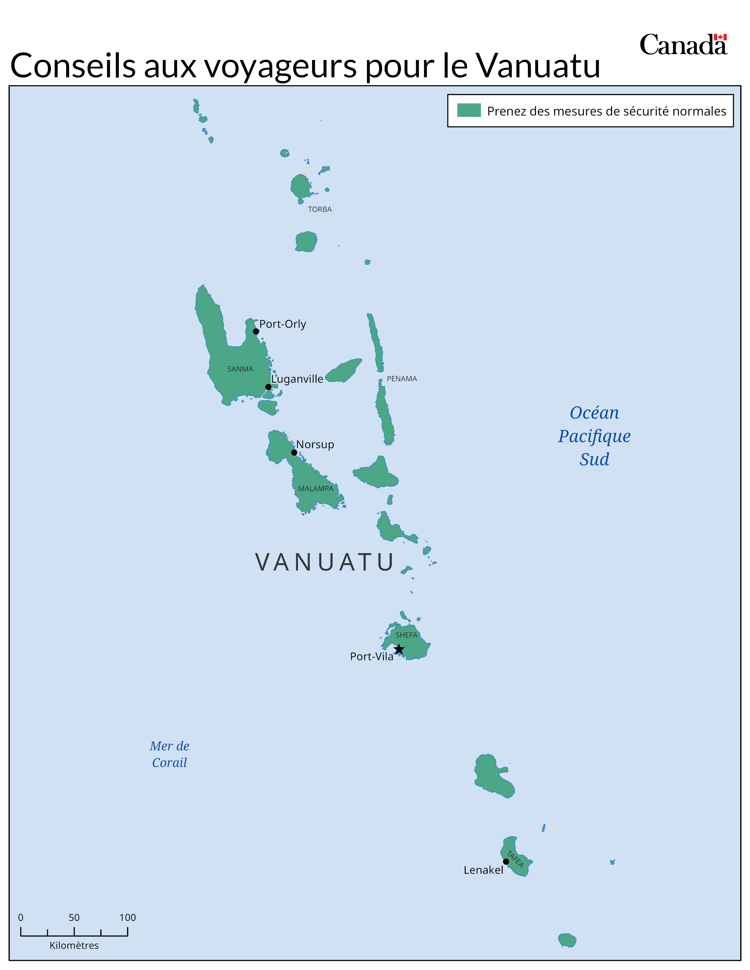 Carte des niveaux de risque