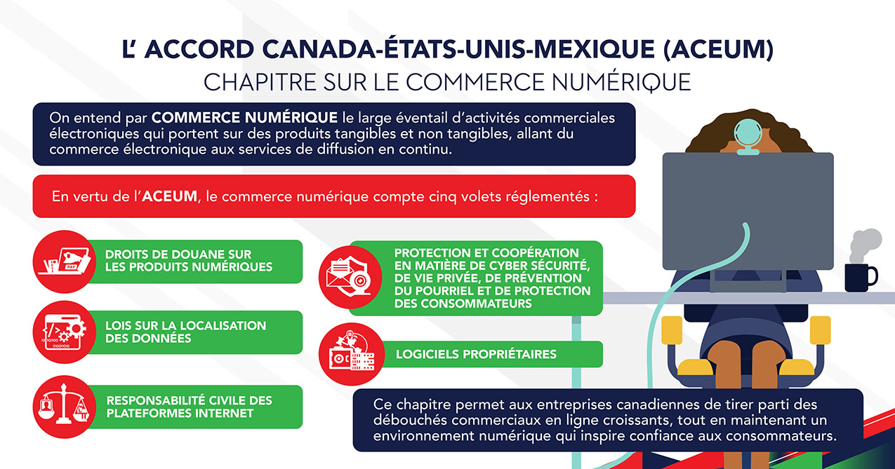 Infographique - Faites prosp&eacute;rer votre entreprise en Am&eacute;rique du Nord : chapitre sur le commerce num&eacute;rique