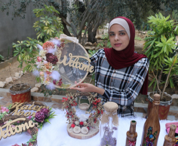 Une jeune entrepreneure palestinienne