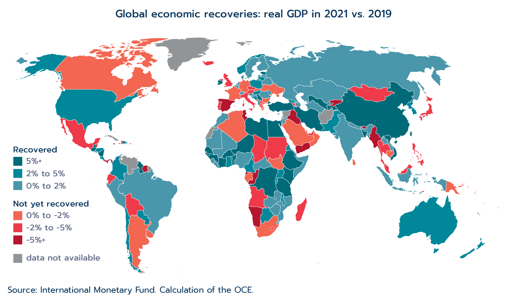 Global economic recoveries real GDP in 2021 vs 2019