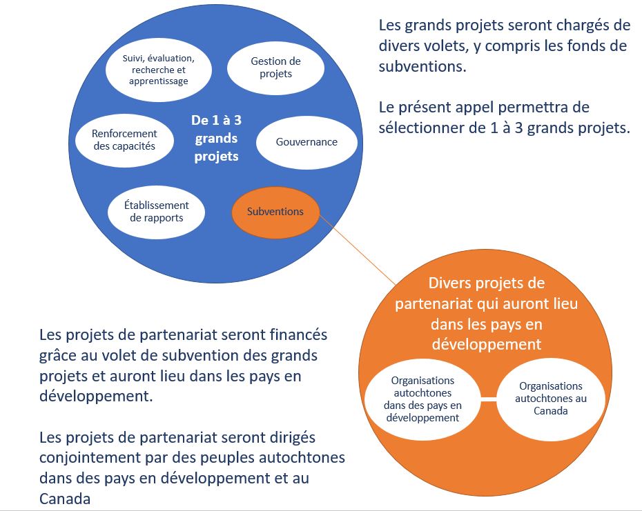 Image 1. Description de la relation entre les grands projets et les projets de partenariat.